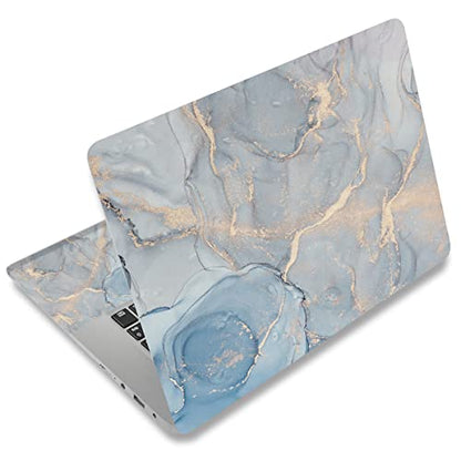 Laptop Skin Sticker Decal, 13.3" 14" 15" 15.4" 15.6 Inch Universal Vinyl Cover, Dustproof Waterproof Reusable Art Protector with Free 2 Wrist Pads, PVC Material, Marble 10 - color: Marble 10