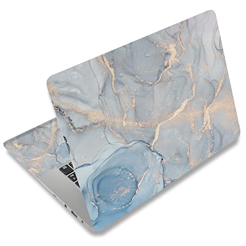Laptop Skin Sticker Decal, 13.3" 14" 15" 15.4" 15.6 Inch Universal Vinyl Cover, Dustproof Waterproof Reusable Art Protector with Free 2 Wrist Pads, PVC Material, Marble 10 - color: Marble 10