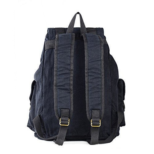 GOOTIUM 21101GRY-S Specially High Density Thick Canvas Backpack Rucksack, Black Small Size - color: Black, size: Small