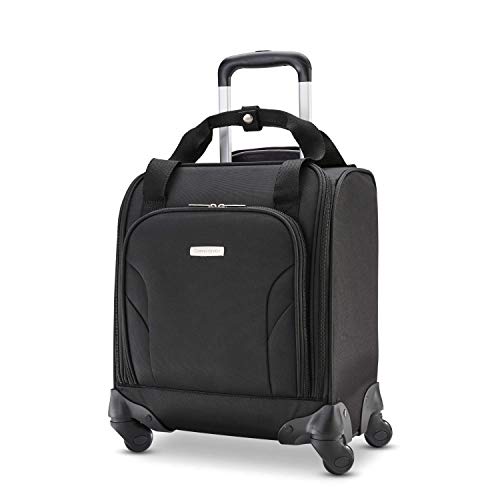 Samsonite Underseat Carry-On Spinner With USB Port, Jet Black, One Size - color: Jet Black
