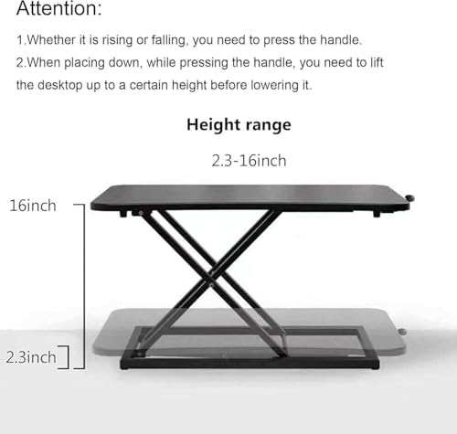 Height Adjustable Standing Desk Converter,Computer Keyboard Stand for Desktop,Keyboard Riser for Stand Up Desk Riser,Computer Workstations for Laptop and Single Monitor Office Use,Size 23.6 Inch