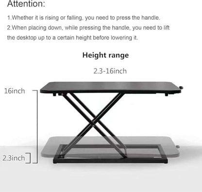 Height Adjustable Standing Desk Converter,Computer Keyboard Stand for Desktop,Keyboard Riser for Stand Up Desk Riser,Computer Workstations for Laptop and Single Monitor Office Use,Size 23.6 Inch