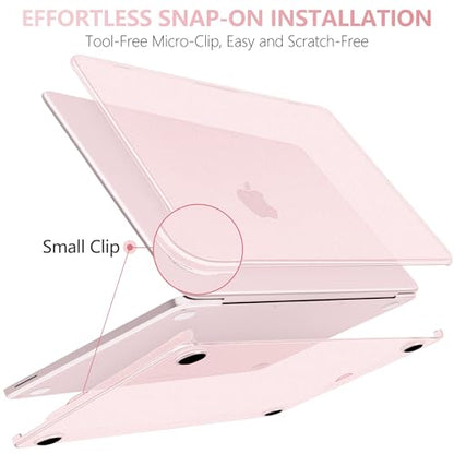 Batianda CrystalMist Case for MacBook Neo 13 Inch 2026, Frosted Blush | 4-in-1 Bundle Official Color Matched, Frosted Translucent Shell, Anti-Fingerprint Matte Finish, Slim Lightweight Protection - color: Matte Blush