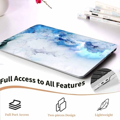 Compatible with MacBook Pro 14 inch Pro/Max Case 2025-2021 M5/M4/M3/M2/M1 Models A3434 A3185 A3401 A3112 A2918 A2992 A2779 A2442, Plastic Laptop Shell & Keyboard Cover, Bright Blue Clouds - color: Bright Blue Clouds, size: Pro 14.2" (2026-2021)M5/M4/M3/M2