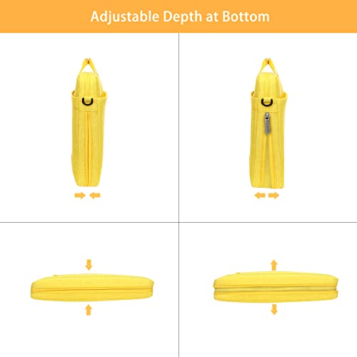 MOSISO Laptop Bag 13.3 inch, 13-14 inch Computer Bags | Compatible with MacBook Neo 13/ Air 13/13.6/ Pro 13/14, Laptop Messenger Bag with Adjustable Depth at Bottom, Yellow - color: Yellow, size: 13.3 inch