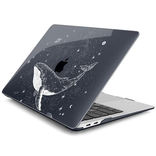 Batianda LumiArt Case for MacBook Air 13" M1 Chip, Cosmic Whale | Fits Model A2337/A2179/A1932, 2018-2020; 1.2mm Slim Lightweight Hard Shell Cover, Scratch Resistant,4-in-1 Accessories Bundle - color: Cosmic Whale