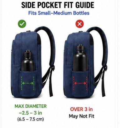 Laptop Backpack with USB Charging Port, Water-Resistant, Multiple Pockets, Travel Business Bag, Grey/Blue (Blue) - color: Blue
