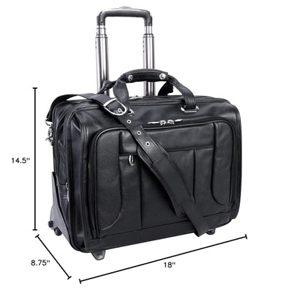 McKlein USA West Town Checkpoint 15.6" Wheeled Laptop Case