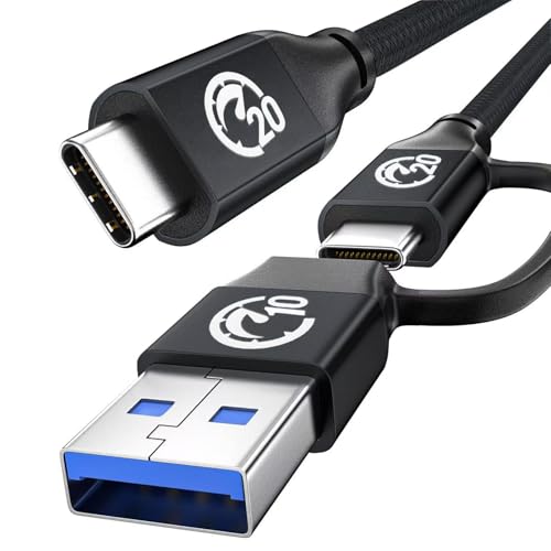 UseBean 240W USB C Cable 6.6FT, 20Gbps USB C 3.2 Gen 2 Cable, 4K Video USB C Monitor Cable, C Type Charger Fast Charge for iPad, USB to USB C Cable for iPhone 17 16 Pro, Galaxy S25 Ultra, MacBook - color: Black, size: 6.6ft