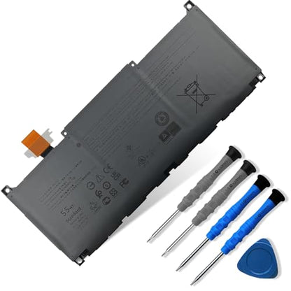 55Wh MN79H Laptop Battery Replacement for Dell XPS 13 Plus 9320 XPS9320-7523BLK-PUS XPS9320-7585SLV-PUS Series Notebook J7H5M 0J7H5M NXRKW 0NXRKW 11.55V - size: 10.43*4.33*0.22 inch MN79H
