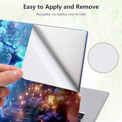 Laptop Skin Sticker Decal, Universal Reusable Vinyl Laptop Cover for 12" 13" 13.3" 14" 15" 15.4" 15.6" Notebook PC, Waterproof Scratch-Resistant with 2 Wrist Pads, Easy to Apply & Remove,Art Deer - color: Art Deer