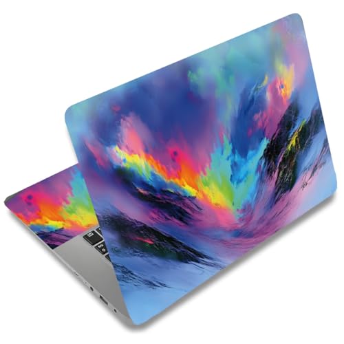 SUPERDANT Colorful Snow-Covered Mountains Laptop Skin Laptop Sticker PVC Computer Stickers Dustproof Waterproof Art Decal Protector 12" 13" 13.3" 14" 15" 15.4" 15.6" Notebook Art Decal Protector Blue - color: Blue