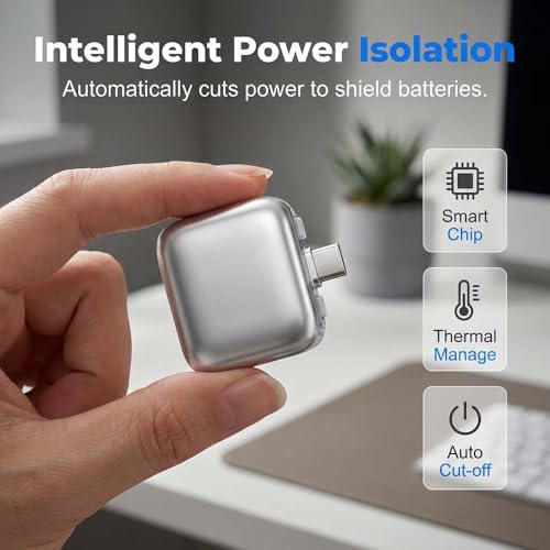 140W Smart Auto Stop Charging Adapter,2026 Upgrade AI Auto Power Off Fast Charging Adapter,Full-Charge Disconnect for Anti-Overcharge Safety Bridge for USB C Cable Phone Laptop (1)