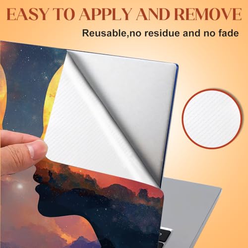 SUPERDANT Laptop Skin Sticker Decal Rosy Clouds Facial Contour Design Universal for 12 13 13.3 14 15 15.4 15.6 Inch Laptops Removable Vinyl Notebook Protector Cover - style: Facial Contour