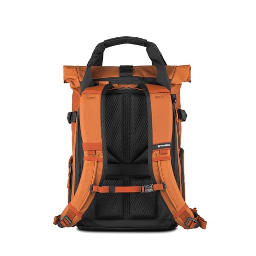 WANDRD PRVKE Rolltop 15L V4 Photography Bundle – Compact Travel Camera Backpack with Essential Camera Cube and Laptop Sleeve - color: Sedona Orange, size: 15L (Photography Bundle), style: Rolltop
