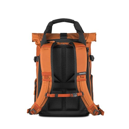 WANDRD PRVKE Rolltop 15L V4 Photography Bundle – Compact Travel Camera Backpack with Essential Camera Cube and Laptop Sleeve - color: Sedona Orange, size: 15L (Photography Bundle), style: Rolltop