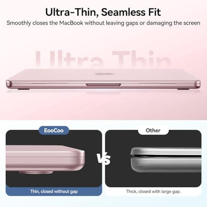 EooCoo for MacBook Neo Case 13 inch 2026, Scratch Resistant, Original Blush | 4 in 1 Kit, Durable, Easy Snap-On, Stays New, Model A3404 (A18 Pro Chip) - color: Original Blush