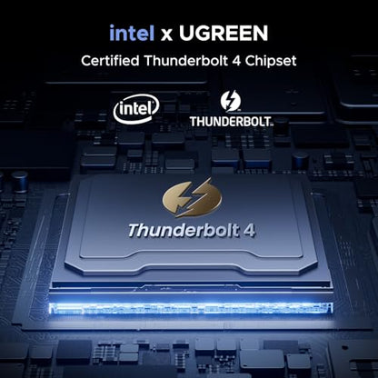 UGREEN 13-in-1 Thunderbolt 4 Docking Station, Dual 4K@60Hz, 2.5G Ethernet | 3xTBT4 40Gbps, Single 8K@30Hz, 90W Host Charging, SD/TF 4.0 312MB/s, TBT4 Dock for MacBook and Windows Laptop,Revodok Max 213