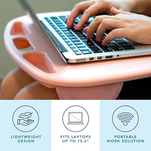 LAPGEAR MyDesk Lap Desk – Rose Quartz, 12-Pack, Fits 15.6” Laptops - color: Rose Quartz, size: Pack of 12