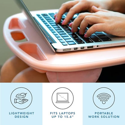 LAPGEAR MyDesk Lap Desk – Rose Quartz, 12-Pack, Fits 15.6” Laptops - color: Rose Quartz, size: Pack of 12