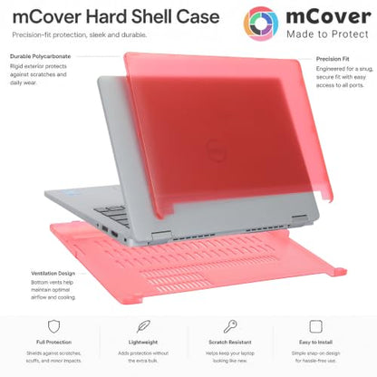 mCover Case ONLY Compatible for 2021～2024 13.3" Dell Latitude 5320 5330 5340 5350 2-in-1 Windows Laptop Notebook Computer (NOT Fitting Any Other Dell Models) - Red - color: Red