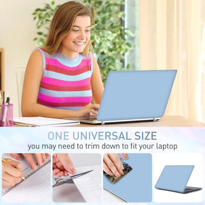 12.1 13 13.3 14 15.4 15.6 Inch Laptop Skin Decal, Laptop Skins Stickers Decals for Notebook PC, Universal Reusable Vinyl Laptop Cover Sticker, Waterproof Art Decal Protector I Air Blue - color: Air Blue