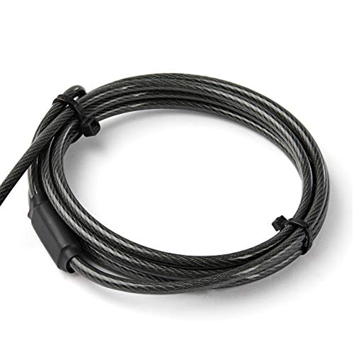 StarTech 6.6ft (2m) 3-in-1 Universal Laptop Cable Lock, TAA, Nano Wedge | Keyed Laptop/Desktop Security Cable Lock Compatible with K-Slot, Anti-Theft Steel Cable Lock with Keys, Computer