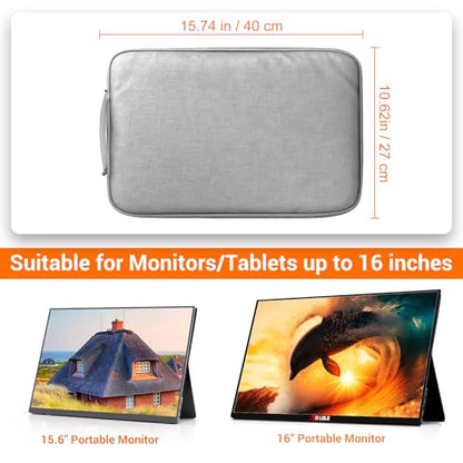 Laptop Sleeve Case Water-Resistant Protection Cover with Front Pocket Retractable Handle Computer Bag for 15.6 Inch Compatible with Laptop/Notebook/Tablet - size: Protect the inner liner