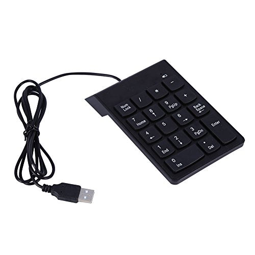 USB Numeric Keypad, Wired Number Pad Silent 18 Keys Number Keypad Keyboard Portable Financial Accounting Numpad Slim Mini Number Pad for Laptop Desktop PC Pro