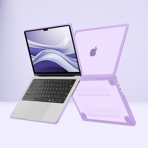 MOSISO Compatible with MacBook Pro 14 inch Case M5 M4 M3 M2 M1 2026-2021 | 3 in 1 Kit Anti-Crack Hard Shell with TPU Bumper, A3427 A3426 A3434 A3112 A3185 A3401 A2918 A2992 A2779 A2442, Purple - color: Purple