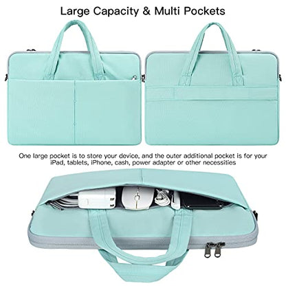 17.3 Inch Laptop Shoulder Sleeve Bag, Girls Women Briefcase Handbag for HP Envy 17 17t/Pavilion 17, Dell Inspiron 17/G3 G7 17.3, Lenovo ideapad L340, Acer Aspire 17.3, ASUS ROG MSI GS75 17.3 Case,Mint - color: Mint Green, size: 17.3 Inch