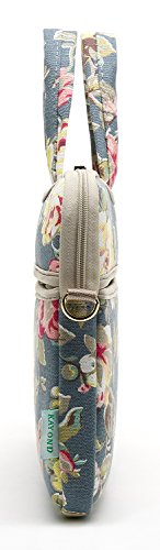 Blue Water Hyacinth Patten water resistant Laptop Shoulder Messenger Bag Case Sleeve for 14 Inch 14.1 Inch Laptop,Laptop Briefcase - color: Water Hyacinth, size: 14-14.1 Inch