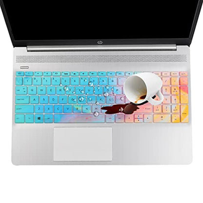 Keyboard Cover for 15.6 17.3 HP Laptop 15-dy 15-dw/da/db/ef 17-by/ca 15-dy5033dx 15-dy5073dx 15-dy2073dx 15-dy2703dx 15-dy2702dx 15-dy5131wm 15-dy2005tg 15-dy2193dx 17-by4013dx 17-by4633dx 17-by4061nr - color: Colorful