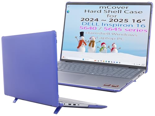 mCover Case Only Compatible with 2024～2025 16" Dell Inspiron 16 5640 5645 Series Clamshell Windows Laptop PC (NOT Fitting Any Other Dell Models) - Blue - color: Blue