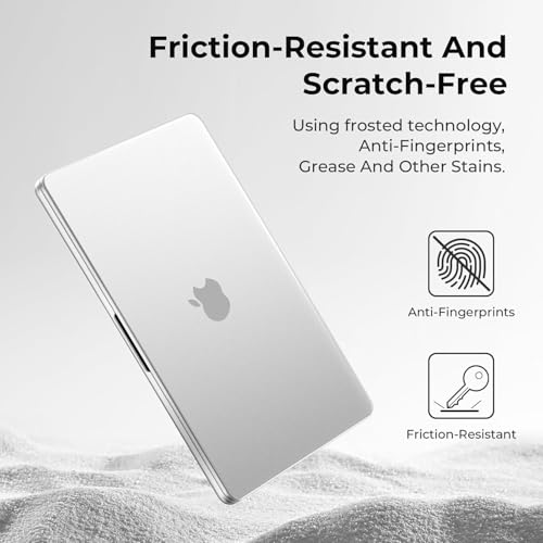 BlueSwan Flexible Case for MacBook Pro 16 inch, M5-M1 Pro/Max 2026-2021 | Anti-Scratch Protective Laptop Cover with Grippy Matte Texture, Seamless Fit and Lightweiht, Frosted White - color: Frosted White, size: Pro 16-inch (2026-2021)