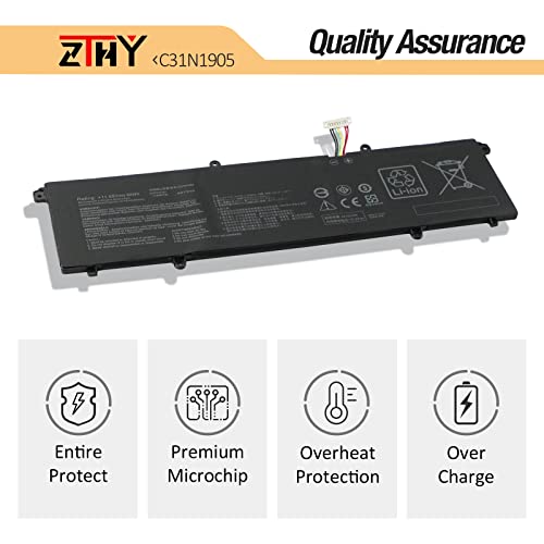 50Wh C31N1905 Battery Replacement for Asus Adolbook13 Dolbook14 2020 VivoBook S13 S333 S333JA S333EA S330 S330FA S14 S433 S433F S433FA S433FL S433EA M433 M433IA S15 S533FA S533FL M533 M533IA D533 K533 - size: 11.22*3.35*0.2 inch C31N1905