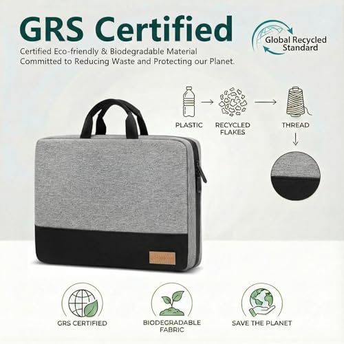 bagasin 15 15.6 16 Inch Laptop Sleeve Case | TSA-friendly laptop bag with 4-layer protection & water-resistant. Fits MacBook, HP, Dell, Lenovo, Asus 15-16 inch notebooks - color: Gray, size: 15-16