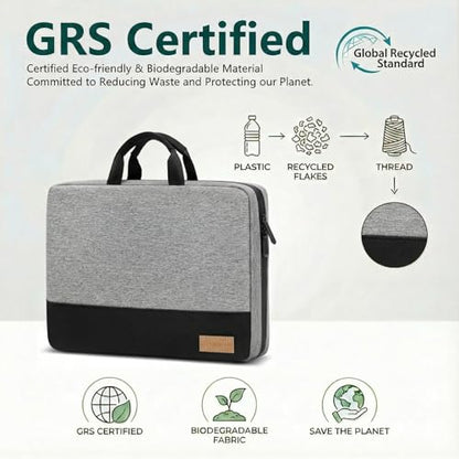 bagasin 13.3 Inch Laptop Sleeve Case TSA Friendly | Laptop bag fits MacBook Pro 14, Water-resistant - color: Gray, size: 13-13.3