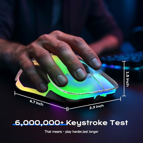 memzuoix 2.4G Aesthetic Wireless Mouse - Customizable Covers & LED Mood Lighting - Rechargeable Ergonomic Design, 5 Buttons, 1200 DPI for Office, Laptop, Mac - White - color: White