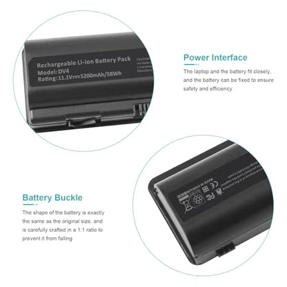 Fancy Buying Laptop Battery for HP Pavilion dv4-2145dx dv6-2066dx dv6-1259dx dv4-1365dx DV5-1160US As09a51 - size: 6 Cell