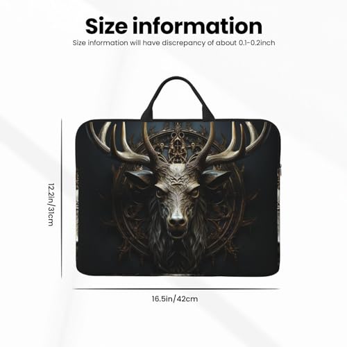 14 inch Laptop Sleeve with Handle Shockproof Laptop Bag Waterproof Computer Cover Bag Antlers Briefcase