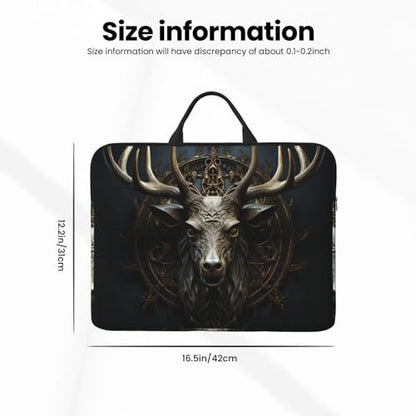 14 inch Laptop Sleeve with Handle Shockproof Laptop Bag Waterproof Computer Cover Bag Antlers Briefcase
