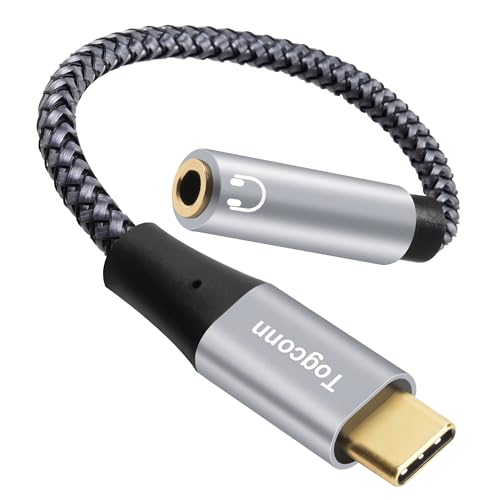 USB Type C Male to 3.5mm TRRS Female Headphone Jack Adapter, USB C to Aux Audio Dongle Cable Cord, Nylon Braided, Aluminum Shell, for iPhone 15 Series, iPad Pro, MacBook, Pixel, Galaxy S23 - color: USB C Male to 3.5mm Female, size: 1 Pack