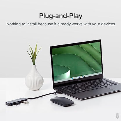 Plugable 4 Port USB Hub 3.0, USB Splitter for Laptop, Compatible with Windows, Surface Pro, PC, Chromebook, Linux, Android, Charging Not Supported - style: USB-A 3.0