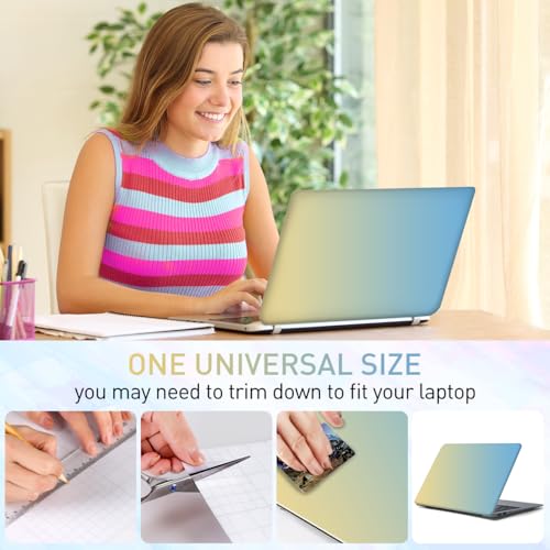 15-15.6 inches Netbook Laptop Skin Sticker Decal Reusable Cover Protector for 11.6 12 13 13.3 14 15 15.4 Notebook Chromebook Easy to Apply Remove, Scratch-Resistant Waterproof I Gradient Yellow Blue - color: Gradient Yellow Blue