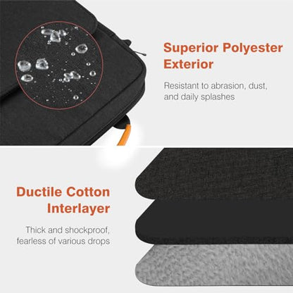 Dadanism 13 Inch Tablet Sleeve Shoulder Bag with Handle for iPad Pro 13" M4 2024, iPad Air 13", iPad Pro 12.9", Galaxy Tab S10+ Plus/S9 FE+/S9+ Plus 12.4", Remarkable Paper Pro 11.8", Black Gray | Fits iPad Pro 13" M5 2025, iPad Air 13" M4 2026, iPad Pro