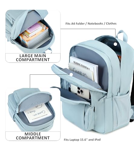abshoo Classical Basic Womens Travel Backpack For College Men Water Resistant Bookbag (LightsteelBlue) - color: Lightsteelblue, size: 16.5 Inc