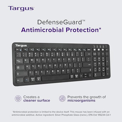Targus Midsize Multi-Device Bluetooth Keyboard - Compatible with Chrome OS, Windows, macOS, iOS, and Android (AKB863US)