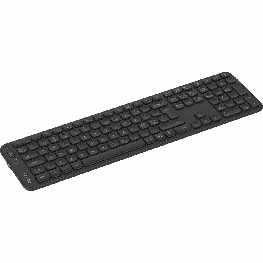 Contour Balance Keyboard: Full-Size Wireless Keyboard with USB Receiver, US Layout, Numeric Keypad, 18 Programmable Keys, AI Key, Home & Office, Windows Layout