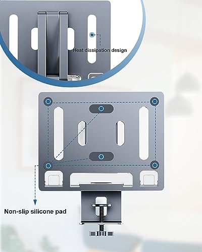 Aluminum Laptop & Tablet Stand for Desk,360° Rotatable Arm Mount | Ergonomic Height Adjustable Holder Compatible with 11-15 Inch Laptops & Tablets for Home Office,Foldable Computer Tray Holder
